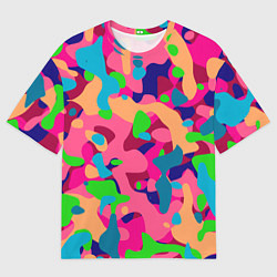 Футболка оверсайз мужская Абстракция в психоделических цветах, цвет: 3D-принт