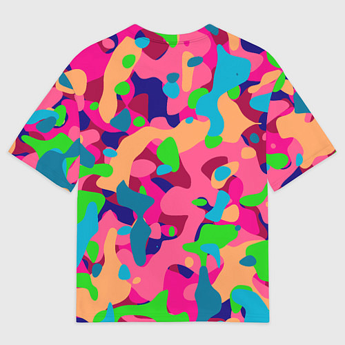 Мужская футболка оверсайз Абстракция в психоделических цветах / 3D-принт – фото 2