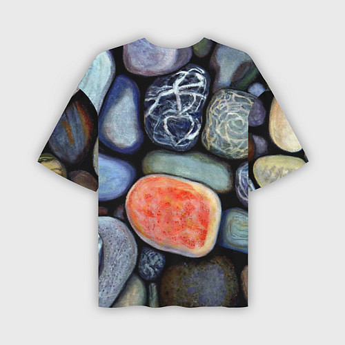 Мужская футболка оверсайз Цветные камушки / 3D-принт – фото 2