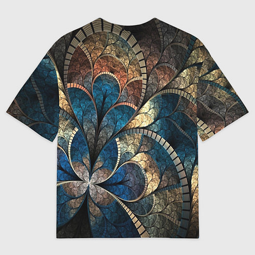 Мужская футболка оверсайз Древний витраж / 3D-принт – фото 2