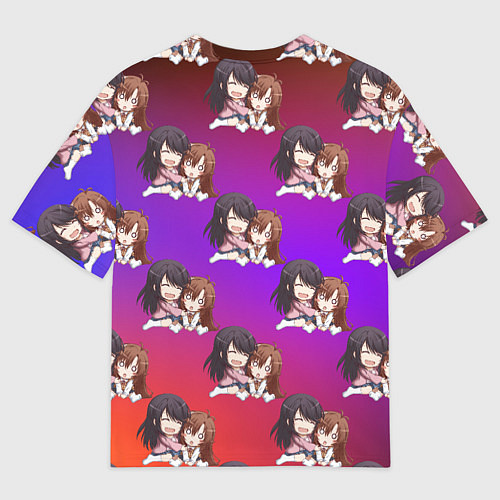 Мужская футболка оверсайз Комари и Хотару - Деревенская глубинка / 3D-принт – фото 2