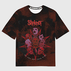 Футболка оверсайз мужская Slipknot red satan, цвет: 3D-принт