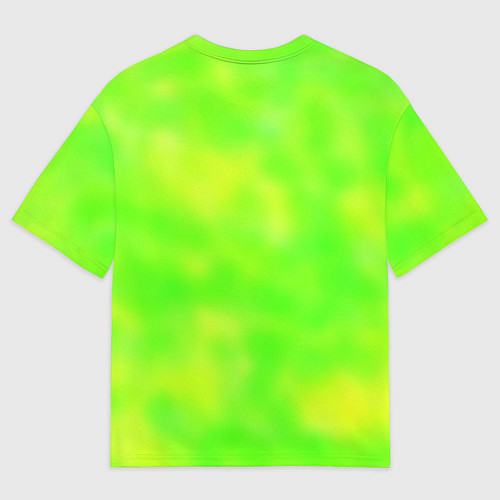 Мужская футболка оверсайз Цвет сочное яблоко / 3D-принт – фото 2