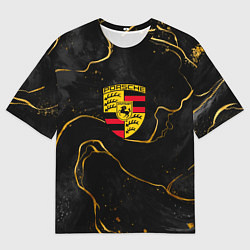 Мужская футболка оверсайз Gold Porsche