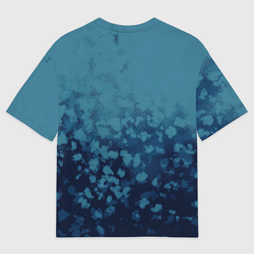 Мужская футболка оверсайз Абстракция синий / 3D-принт – фото 2