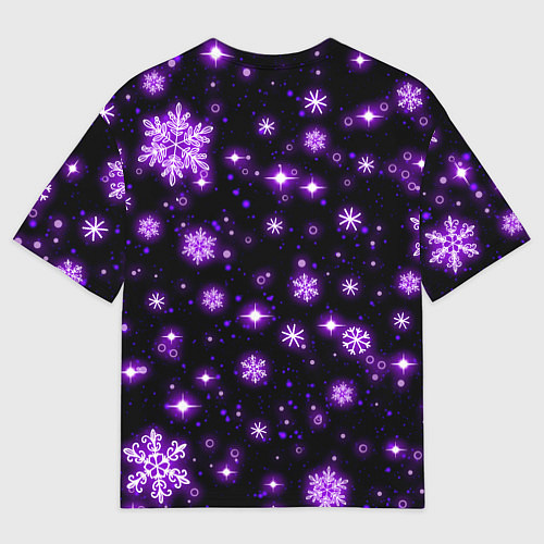 Мужская футболка оверсайз Новый 2023 год в неоне / 3D-принт – фото 2