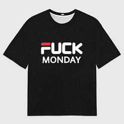 Мужская футболка оверсайз Fuck monday - antibrand, fila
