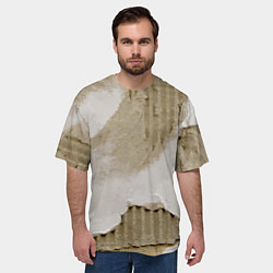 Футболка оверсайз мужская Рваный гофрированный картон - Milano, цвет: 3D-принт — фото 2