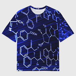 Футболка оверсайз мужская Графическая химия, цвет: 3D-принт