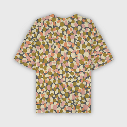 Мужская футболка оверсайз Оливье салат, абстрактный паттерн / 3D-принт – фото 2