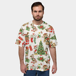 Футболка оверсайз мужская Christmas Рождество, цвет: 3D-принт — фото 2