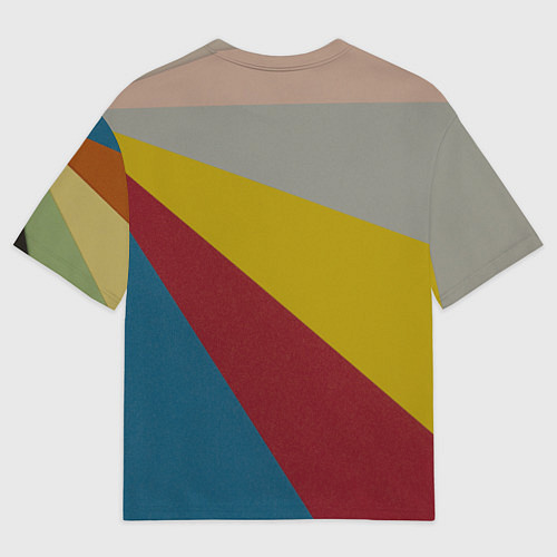 Мужская футболка оверсайз Разнoцветные линии / 3D-принт – фото 2