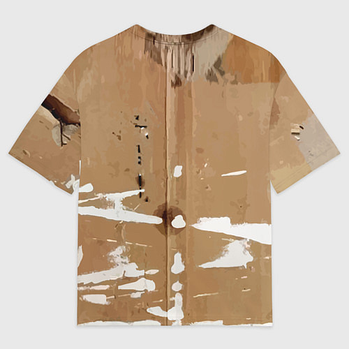 Мужская футболка оверсайз Стрелка вверх на рваном картоне - авангард / 3D-принт – фото 2