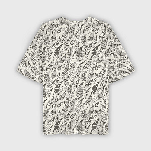 Мужская футболка оверсайз Капля с этноузором / 3D-принт – фото 2