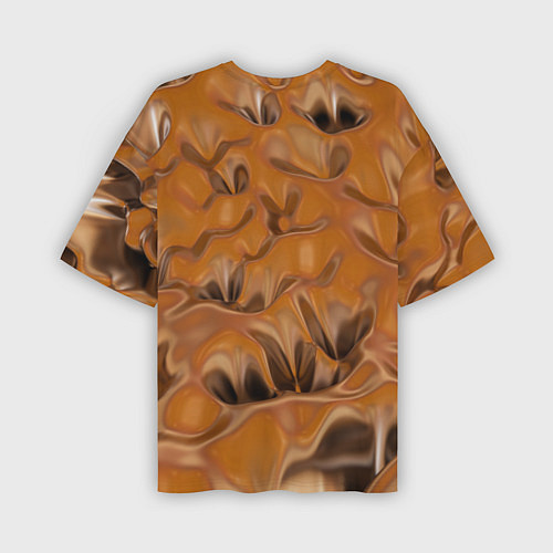 Мужская футболка оверсайз Шоколадная лава / 3D-принт – фото 2