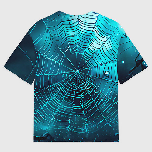 Мужская футболка оверсайз Halloween паутина / 3D-принт – фото 2