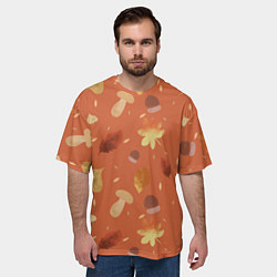 Футболка оверсайз мужская Осень в лесу, цвет: 3D-принт — фото 2