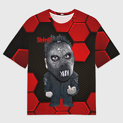 Мужская футболка оверсайз Slipknot объемные плиты