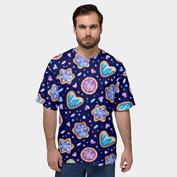 Футболка оверсайз мужская Новогоднее печение, цвет: 3D-принт — фото 2