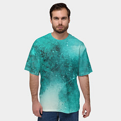 Футболка оверсайз мужская Брызги зеленой краски, цвет: 3D-принт — фото 2