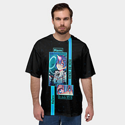 Футболка оверсайз мужская Re: Zero жизнь с нуля в другом мире Rem, цвет: 3D-принт — фото 2