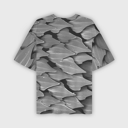 Мужская футболка оверсайз Акула - опытный аквалангист / 3D-принт – фото 2