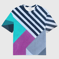 Мужская футболка оверсайз Разнообразные абстрактные паттерны