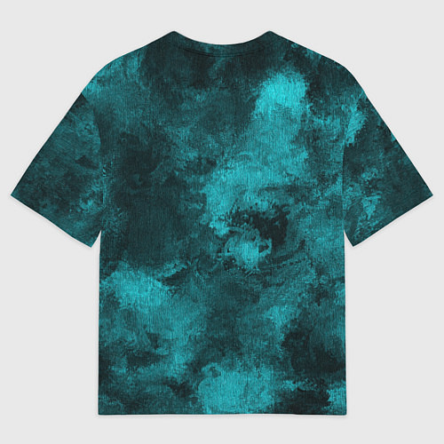 Мужская футболка оверсайз Малахитовая абстракция / 3D-принт – фото 2