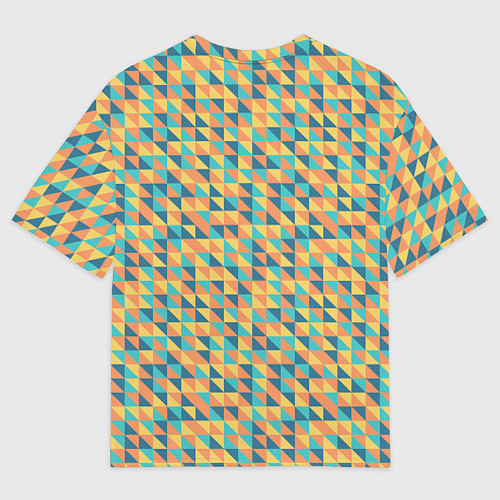 Мужская футболка оверсайз Абстрактный мозаичный узор / 3D-принт – фото 2