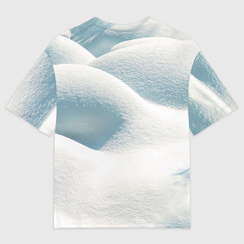 Мужская футболка оверсайз Новогодний грустный Санта смайл / 3D-принт – фото 2