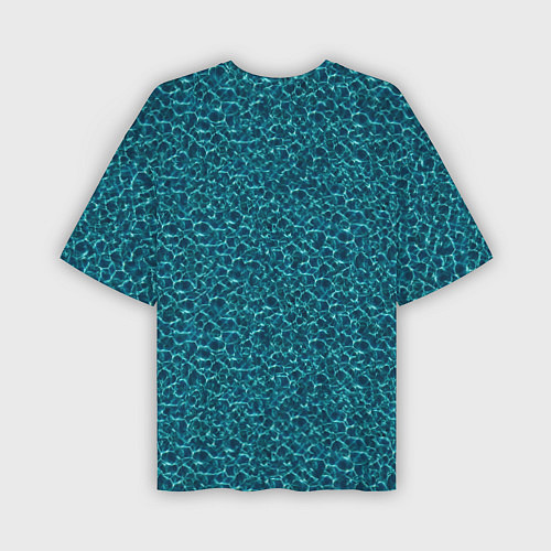 Мужская футболка оверсайз Водяные волны - паттерн / 3D-принт – фото 2