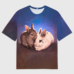 Мужская футболка оверсайз Кроличьи нежности