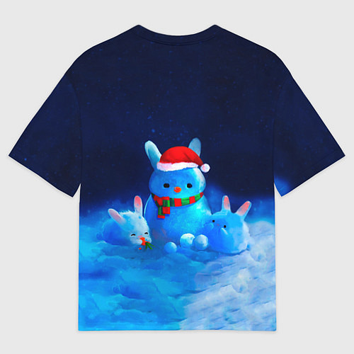 Мужская футболка оверсайз Северный кролик / 3D-принт – фото 2