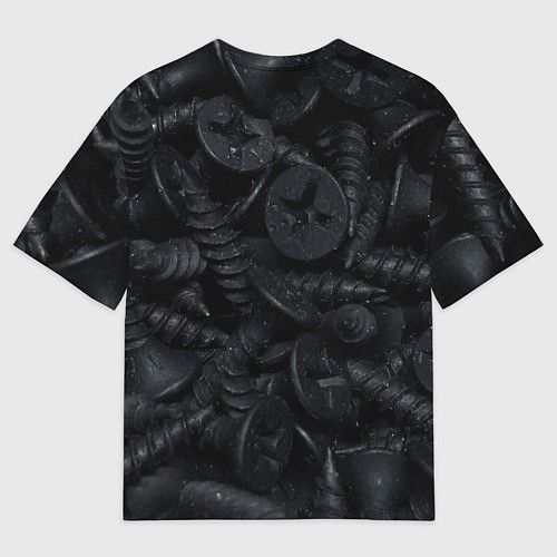Мужская футболка оверсайз Саморезы / 3D-принт – фото 2