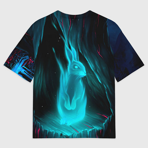 Мужская футболка оверсайз Дух кролика / 3D-принт – фото 2