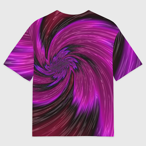 Мужская футболка оверсайз Фиолетовый вихрь / 3D-принт – фото 2