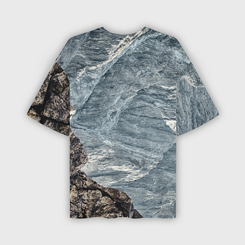Мужская футболка оверсайз Море и гора / 3D-принт – фото 2