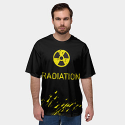 Футболка оверсайз мужская Radiation - радиационная опасность, цвет: 3D-принт — фото 2