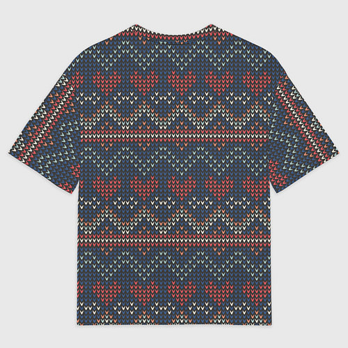 Мужская футболка оверсайз Большой белый кролик / 3D-принт – фото 2