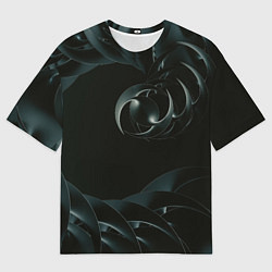 Футболка оверсайз мужская Изометрическая спираль во тьме, цвет: 3D-принт