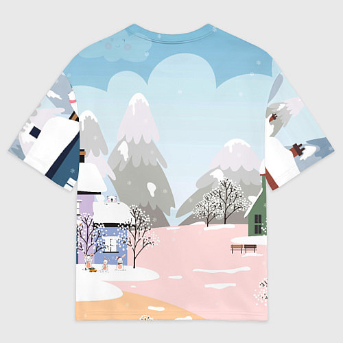 Мужская футболка оверсайз Счастья в новом году! / 3D-принт – фото 2