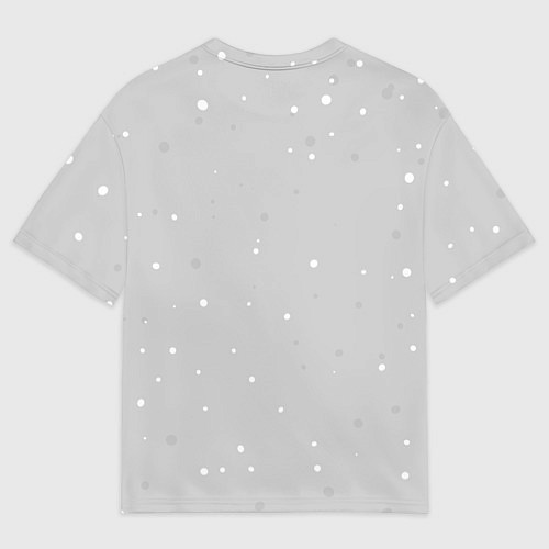 Мужская футболка оверсайз Белый кролик в шарфе 2023 / 3D-принт – фото 2