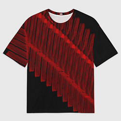 Мужская футболка оверсайз Красный маркер