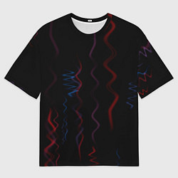 Футболка оверсайз мужская Абстрактные спирали РНК, цвет: 3D-принт