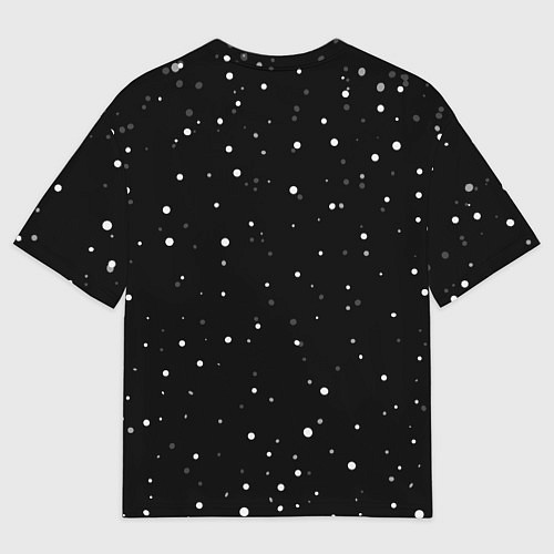 Мужская футболка оверсайз Кролик ДЭБ и снегопад / 3D-принт – фото 2