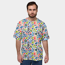 Футболка оверсайз мужская Этно орнамент, цвет: 3D-принт — фото 2
