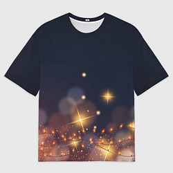 Мужская футболка оверсайз Новогодняя тема 2023