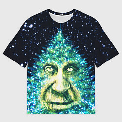 Футболка оверсайз мужская Мудрое Новогоднее Дерево, цвет: 3D-принт