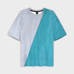 Мужская футболка оверсайз Абстрактный паттерн из двух цветов - серый и светл