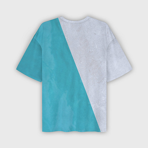 Мужская футболка оверсайз Абстрактный паттерн из двух цветов - серый и светл / 3D-принт – фото 2